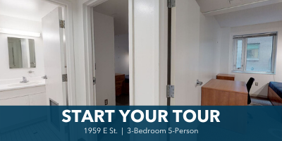 1959 E St. Virtual Tour: 3-Bedroom, 5-Person