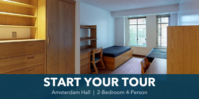 Amsterdam Hall Virtual Tour: 2-Bedroom 4-Person