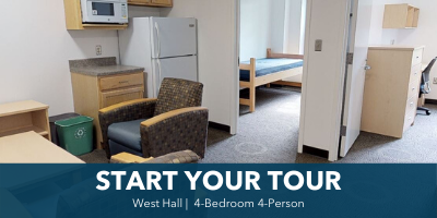 West Hall Virtual Tour: 4-Bedroom, 4-Person